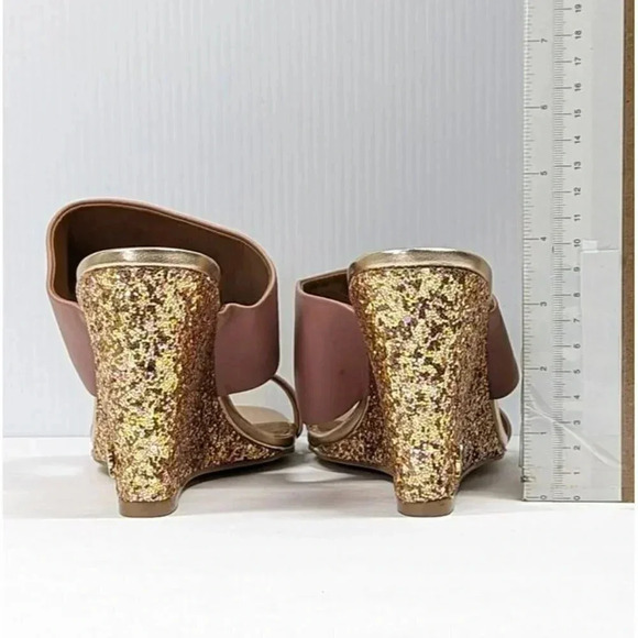 Kurt Geiger London Women's Charing Wedge Sandals Pale Pink Size 39.5 (MSRP $185) - Picture 7 of 10